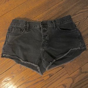 Size 28" Waist Faded Black Jean Shorts